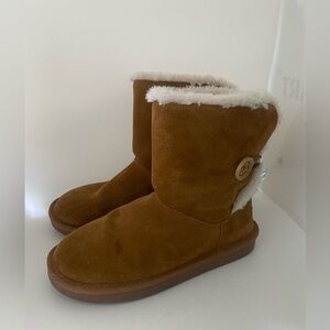 worn once GIRLS LITTLE-BIG KID Chestnut KOOLABURRA by Ugg MINI FUR BOOT